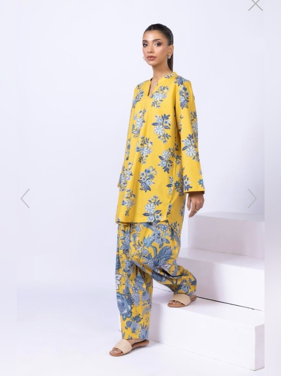 Khaadi Dresses & Skirts - Yellow Floral Khaadi 2 piece dress Indian Pakistani dress Farshi shalwar set
